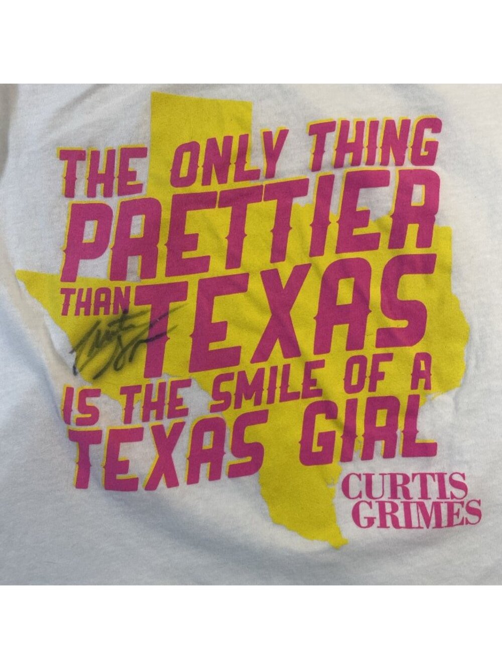 Medium White Curtis Grimes Tank Top Music Band Concert
